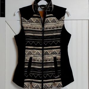 Stylish Wool Blend Lined Western Zip Vest